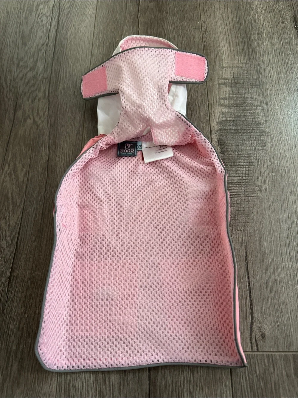 Pink Hooded Dog Coat with Pocket - size XSmall Rain Jacket